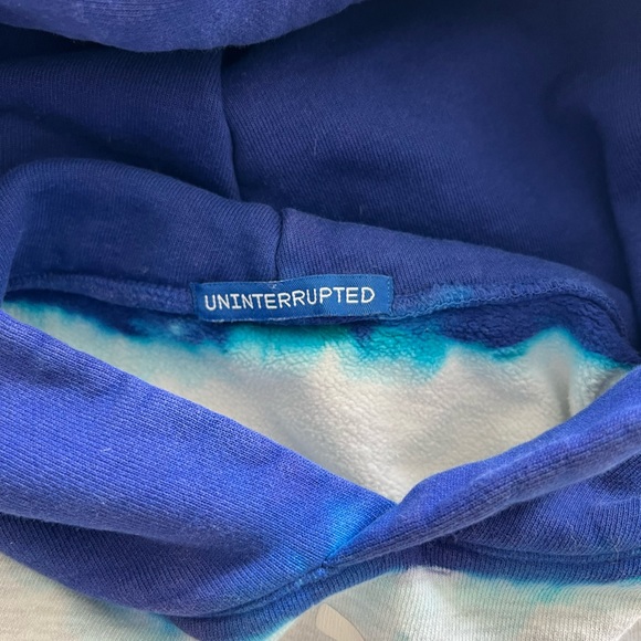 uninterrupted warped logo summit dyed hoodie size: S - Picture 4 of 5